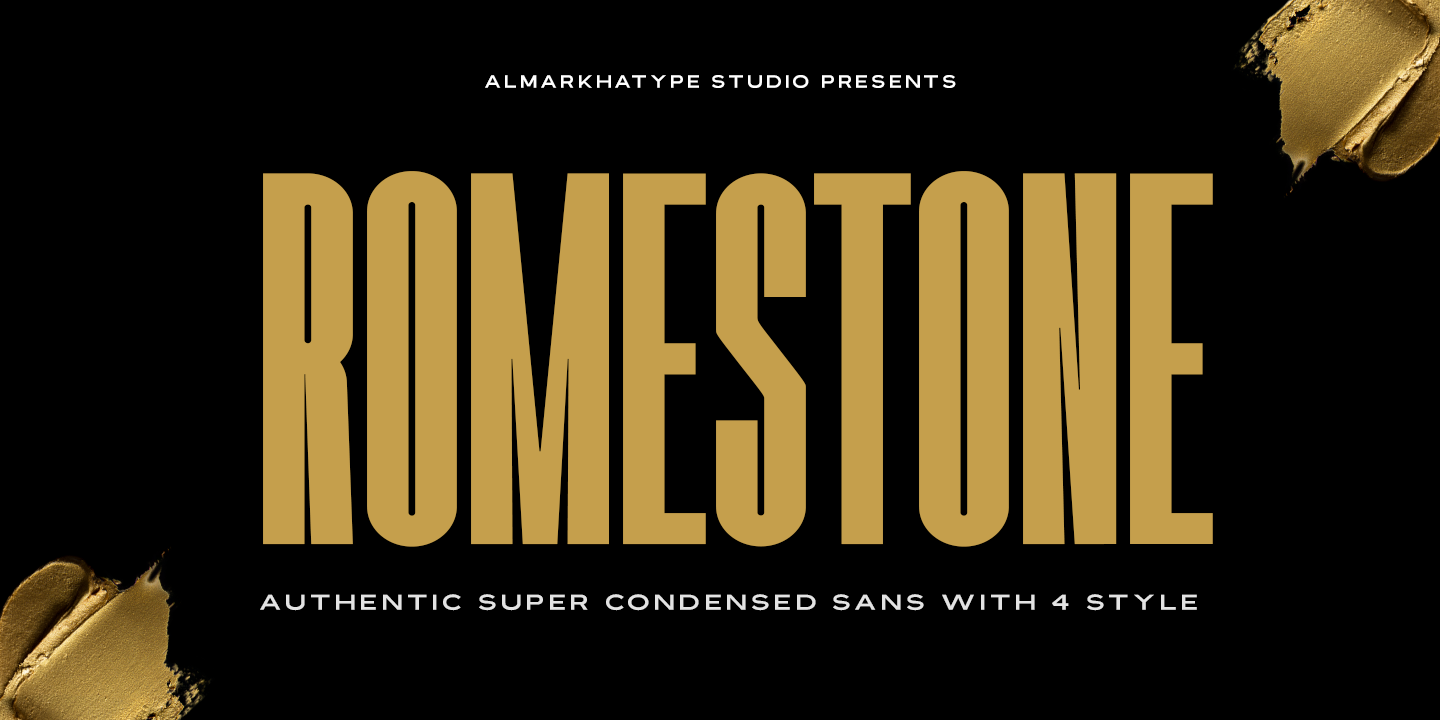 Пример шрифта Romestone #1
